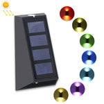 2 Lampes murales solaires N771, éclairage mural extérieur haut et bas, luminaire de jardin, lumière colorée, lumière chaude + blanche