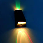 2 Lampes murales solaires N771, éclairage mural extérieur haut et bas, luminaire de jardin, lumière colorée, lumière chaude + blanche