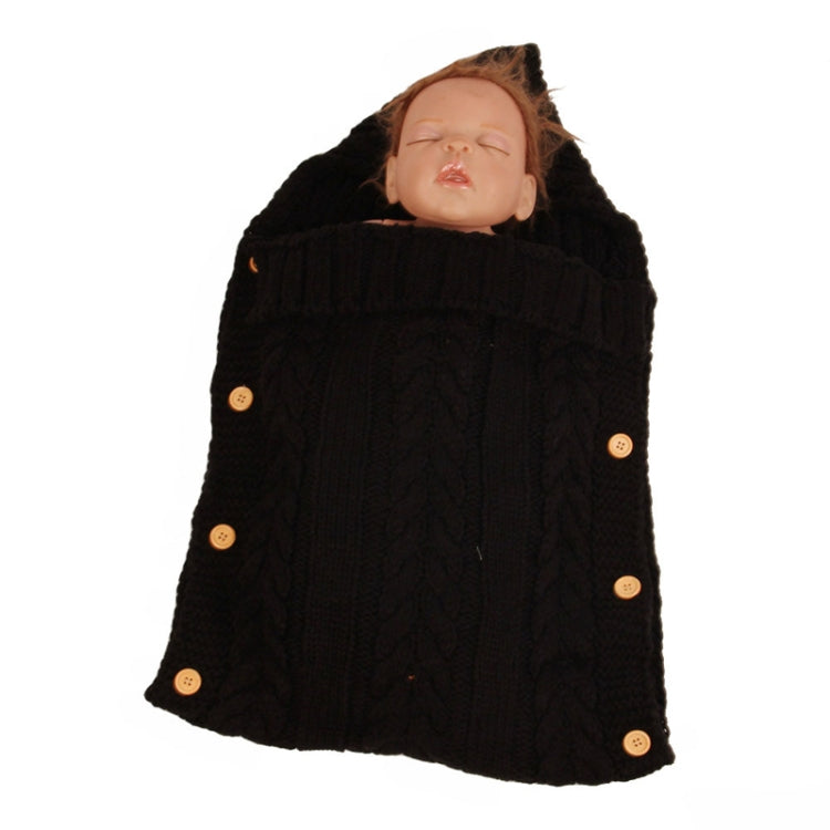 Zzsd0002 Sac de couchage en laine tricotée pour bébé automne/hiver avec boutons, couverture de photographie, sac de couchage pour poussette, Zzsd0002 Grand rouge, Zzsd0002 Gris foncé, Zzsd0002 Noir, Zzsd0002 Beige, Zzsd0002 Saphir, Zzsd0002 Blanc crème