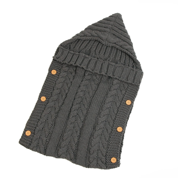 Zzsd0002 Sac de couchage en laine tricotée pour bébé automne/hiver avec boutons, couverture de photographie, sac de couchage pour poussette, Zzsd0002 Grand rouge, Zzsd0002 Gris foncé, Zzsd0002 Noir, Zzsd0002 Beige, Zzsd0002 Saphir, Zzsd0002 Blanc crème