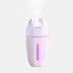 BD-MD1 Purificateur d'air de voiture USB enfichable Humidificateur avec éclairage coloré, Rose, Bleu, Vert