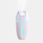 BD-MD1 Purificateur d'air de voiture USB enfichable Humidificateur avec éclairage coloré, Rose, Bleu, Vert