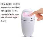BD-MD1 Purificateur d'air de voiture USB enfichable Humidificateur avec éclairage coloré, Rose, Bleu, Vert