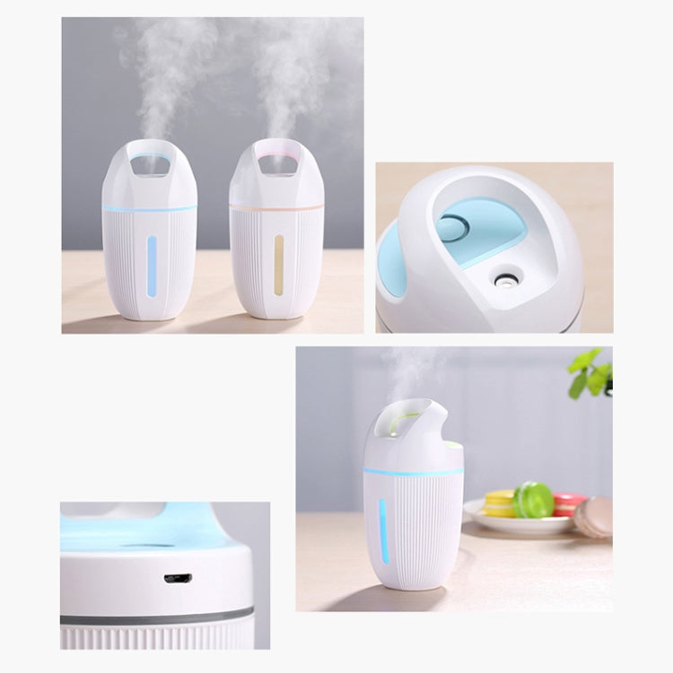 BD-MD1 Purificateur d'air de voiture USB enfichable Humidificateur avec éclairage coloré, Rose, Bleu, Vert