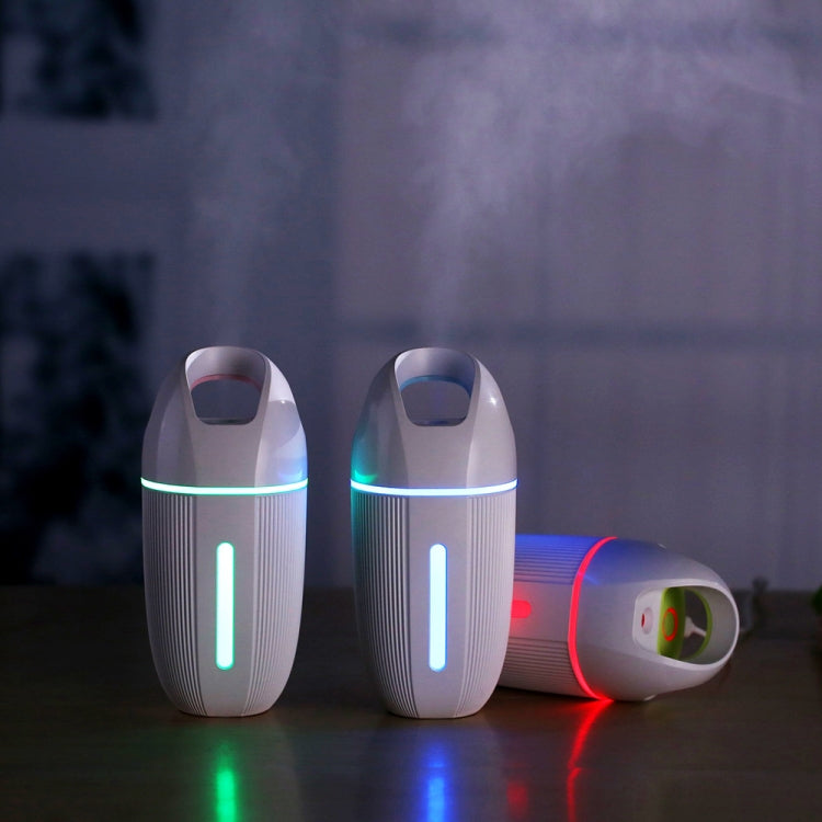 BD-MD1 Purificateur d'air de voiture USB enfichable Humidificateur avec éclairage coloré, Rose, Bleu, Vert