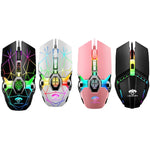 Souris gaming mécanique LEAVEN 7 boutons 4000 DPI USB filaire de bureau lumineuse RGB, longueur de câble: 1,5m, S30 Noir, S30 Blanc, S30 Rose, S10 Noir