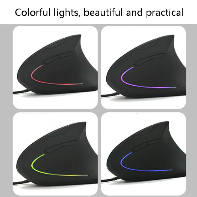 JSY-5 Souris USB filaire optique verticale à 6 boutons laser