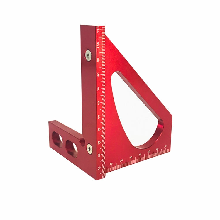 Outils de menuiserie règle triangulaire multifonction en alliage d'aluminium 90 degrés, règle carrée 90 degrés
