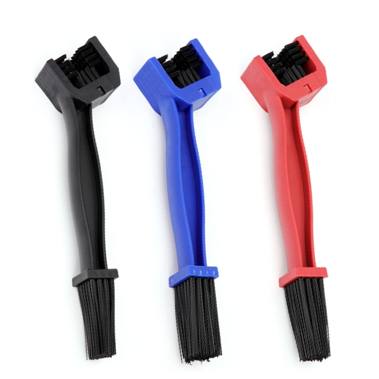 1 ensemble BG-7168 brosse de nettoyage pour vélo et moto brosse à chaîne à trois faces, couleur : bleu + petite brosse, 5 pièces rouges, 5 pièces bleues, 5 pièces noires, rouge + petite brosse, bleu + petite brosse