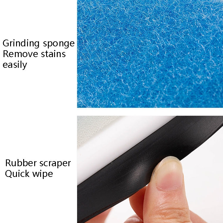 Brosse de nettoyage de vitres 2 en 1 avec brosse à poussière et raclette de nettoyage