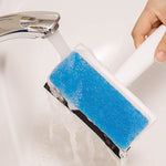 Brosse de nettoyage de vitres 2 en 1 avec brosse à poussière et raclette de nettoyage