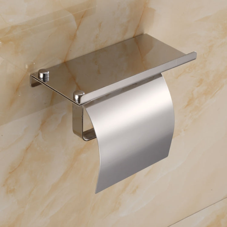 Porte-rouleau de papier en acier inoxydable 4103, support de téléphone portable, porte-serviettes en papier pour salle de bain d'hôtel, couleur : miroir, noir