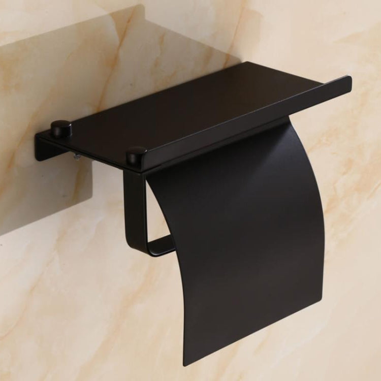Porte-rouleau de papier en acier inoxydable 4103, support de téléphone portable, porte-serviettes en papier pour salle de bain d'hôtel, couleur : miroir, noir