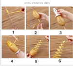 Coupe-frites Tornado, trancheuse en spirale pour pommes de terre, outils de cuisson pour chips de pommes de terre, coupe-spirale pour pommes de terre