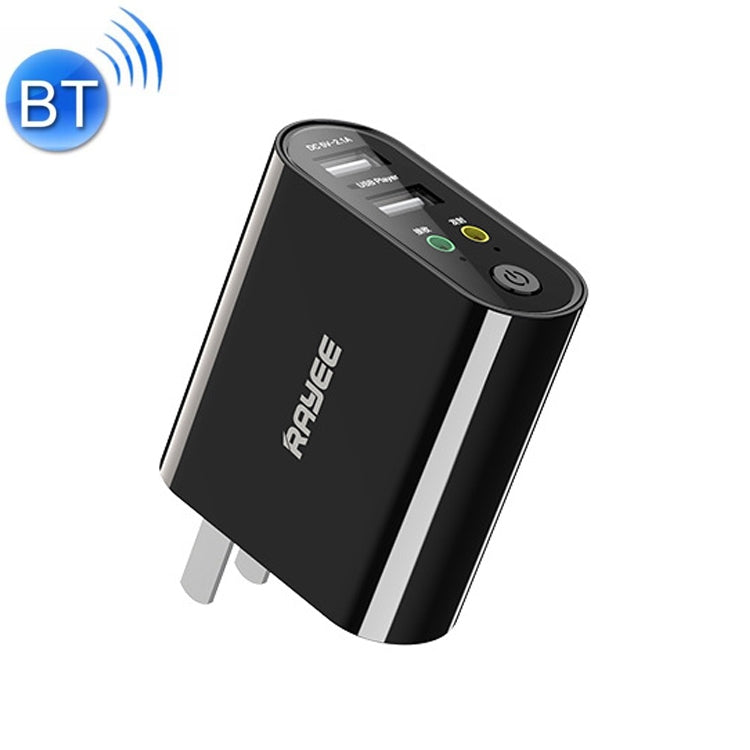 RAYEE K8 Récepteur et transmetteur audio Bluetooth 5.0 Adaptateur 2 en 1 supporte la charge rapide 2.1A, disque U, prise US, K8
