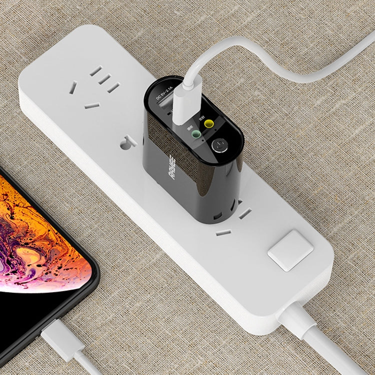 RAYEE K8 Récepteur et transmetteur audio Bluetooth 5.0 Adaptateur 2 en 1 supporte la charge rapide 2.1A, disque U, prise US, K8