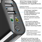 RAYEE K8 Récepteur et transmetteur audio Bluetooth 5.0 Adaptateur 2 en 1 supporte la charge rapide 2.1A, disque U, prise US, K8