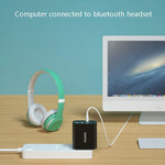 RAYEE K8 Récepteur et transmetteur audio Bluetooth 5.0 Adaptateur 2 en 1 supporte la charge rapide 2.1A, disque U, prise US, K8