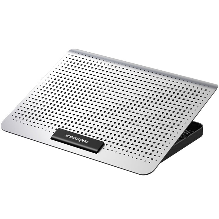 Ventilateur radiateur en alliage d'aluminium ICE COOREL pour ordinateur portable, support de refroidissement silencieux pour notebook, argent spatial, noir or tungstène, six ventilateurs argent spatial, six ventilateurs noir or tungstène