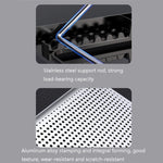 Ventilateur radiateur en alliage d'aluminium ICE COOREL pour ordinateur portable, support de refroidissement silencieux pour notebook, argent spatial, noir or tungstène, six ventilateurs argent spatial, six ventilateurs noir or tungstène