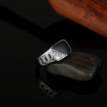 Bagues classiques en émail et strass pour homme, tailles 7, 8, 9, 10, 11, 12