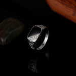 Bagues classiques en émail et strass pour homme, tailles 7, 8, 9, 10, 11, 12