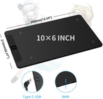 VEIKK VK1060 Tablette graphique pour peinture numérique pouvant être connectée à un téléphone portable, VK1060