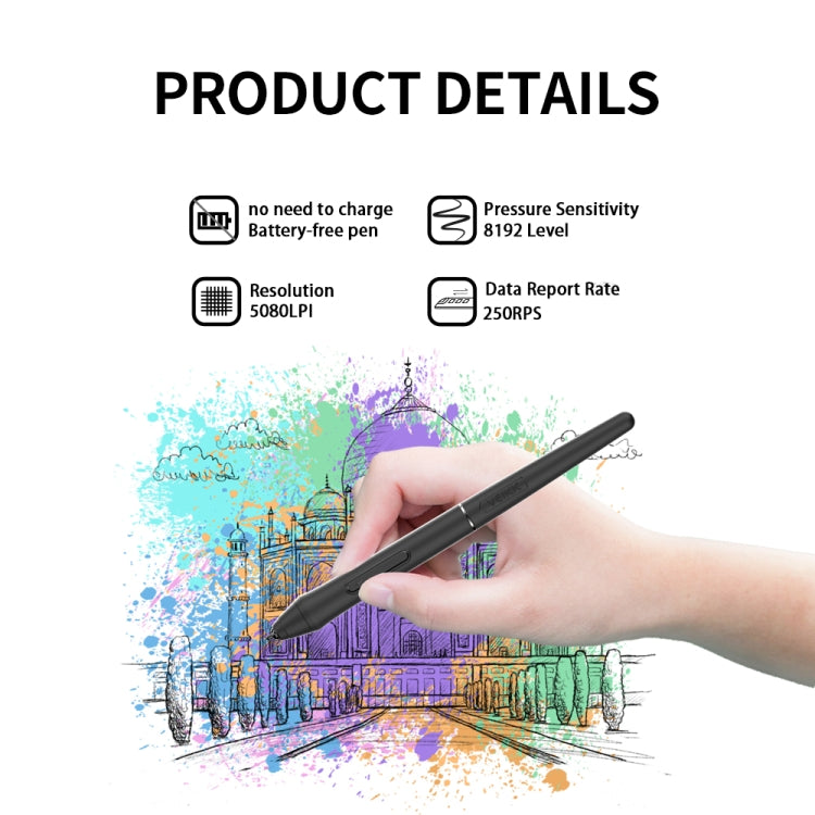 VEIKK VK1060 Tablette graphique pour peinture numérique pouvant être connectée à un téléphone portable, VK1060