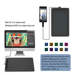 VEIKK VK1060 Tablette graphique pour peinture numérique pouvant être connectée à un téléphone portable, VK1060