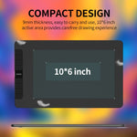 VEIKK VK1060 Tablette graphique pour peinture numérique pouvant être connectée à un téléphone portable, VK1060