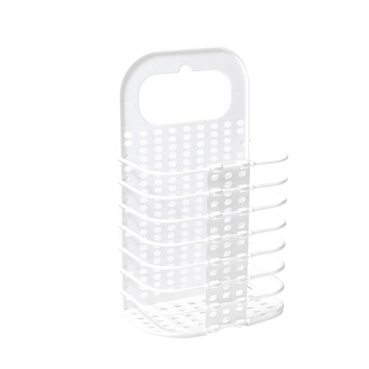Panier à linge sale mural pliable sans perforation pour salle de bain domestique, panier de rangement pour jouets, blanc, gris