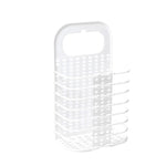 Panier à linge sale mural pliable sans perforation pour salle de bain domestique, panier de rangement pour jouets, blanc, gris