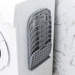 Panier à linge sale mural pliable sans perforation pour salle de bain domestique, panier de rangement pour jouets, blanc, gris
