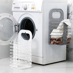Panier à linge sale mural pliable sans perforation pour salle de bain domestique, panier de rangement pour jouets, blanc, gris