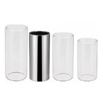 M02219 Coffret 4 en 1 : barre de glisse en plexiglas + barre de glisse en acier inoxydable + médiator en celluloïd + boîte en plastique, barre de glisse en plexiglas