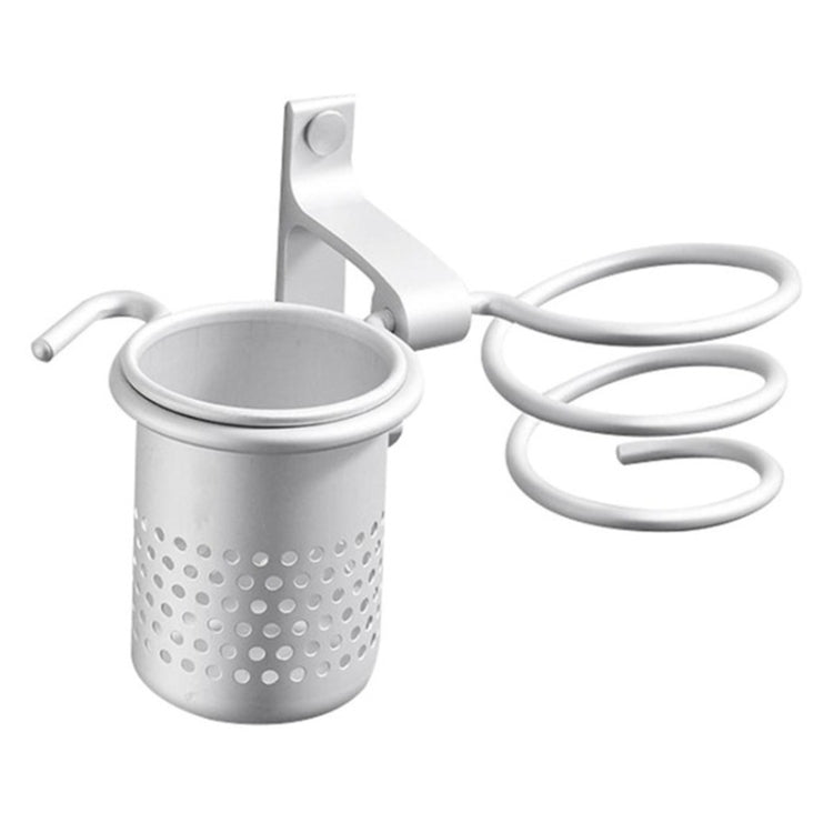Support mural en aluminium doré pour sèche-cheveux, avec gobelet (argent), avec gobelet (or), avec double gobelet, avec porte-brosses à dents