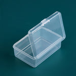 20 boîtes rectangulaires en plastique transparent avec couvercle en PP, 20 boîtes rectangulaires