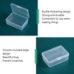 20 boîtes rectangulaires en plastique transparent avec couvercle en PP, 20 boîtes rectangulaires
