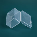 20 PCS Boîte en plastique rectangulaire transparente pour papeterie Boîte de rangement PP pour outils et accessoires, 20 PCS (Rectangulaire)