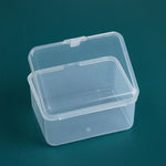20 PCS Boîte en plastique rectangulaire transparente pour papeterie Boîte de rangement PP pour outils et accessoires, 20 PCS (Rectangulaire)