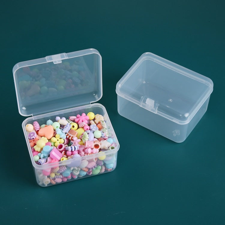 20 PCS Boîte en plastique rectangulaire transparente pour papeterie Boîte de rangement PP pour outils et accessoires, 20 PCS (Rectangulaire)