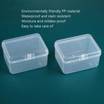 20 PCS Boîte en plastique rectangulaire transparente pour papeterie Boîte de rangement PP pour outils et accessoires, 20 PCS (Rectangulaire)