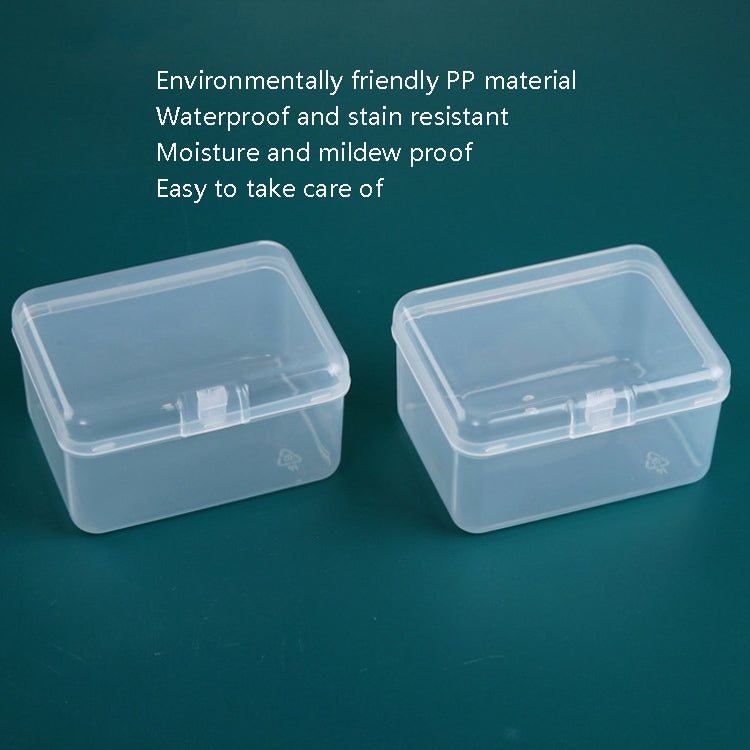20 PCS Boîte en plastique rectangulaire transparente pour papeterie Boîte de rangement PP pour outils et accessoires, 20 PCS (Rectangulaire)
