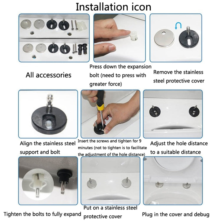1 paire 3903 écrou d'installation de charnière de siège de toilette en alliage de zinc vis d'installation à dégagement rapide