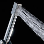 Pommeau de douche à main sous pression en laiton et acier inoxydable, carré, rond