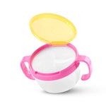 Bol à collations pour bébé, vaisselle anti-renversement pour enfants, rotation 360°, assiette solide pour bébé, ustensiles d'alimentation pour bébé