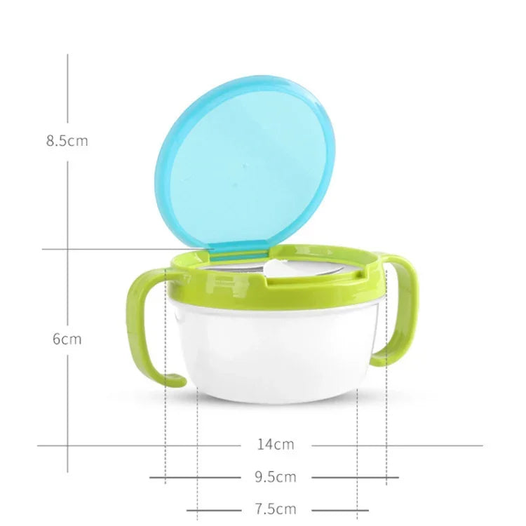 Bol à collations pour bébé, vaisselle anti-renversement pour enfants, rotation 360°, assiette solide pour bébé, ustensiles d'alimentation pour bébé