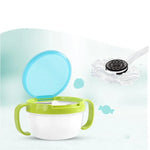 Bol à collations pour bébé, vaisselle anti-renversement pour enfants, rotation 360°, assiette solide pour bébé, ustensiles d'alimentation pour bébé