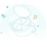 Bol à collations pour bébé, vaisselle anti-renversement pour enfants, rotation 360°, assiette solide pour bébé, ustensiles d'alimentation pour bébé
