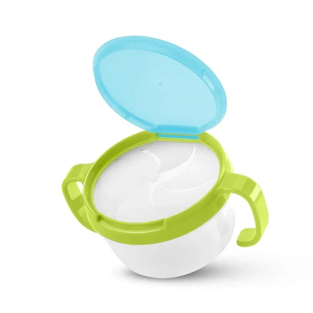 Bol à collations pour bébé, vaisselle anti-renversement pour enfants, rotation 360°, assiette solide pour bébé, ustensiles d'alimentation pour bébé
